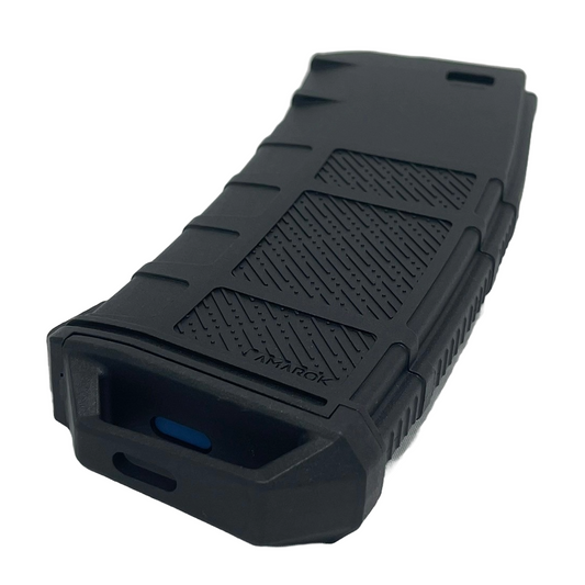 Amarok AM250 M series - 250 rounds Fast Feed Mid Cap Magazine - Type A6 - Black + Blue Top