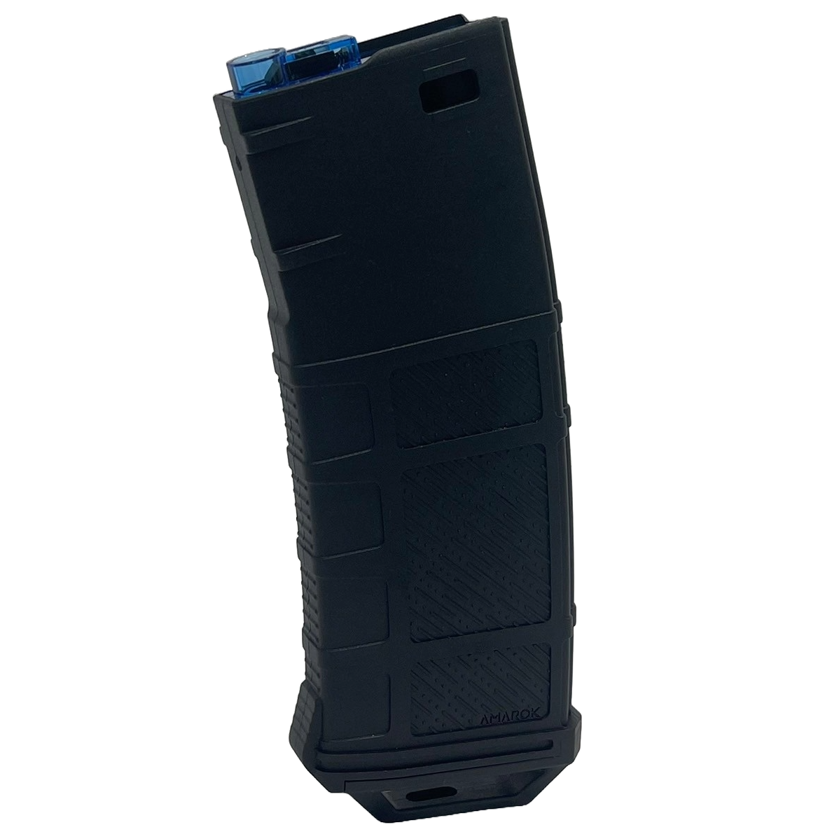 Amarok AM250 M series - 250 rounds Fast Feed Mid Cap Magazine - Type A6 - Black + Blue Top